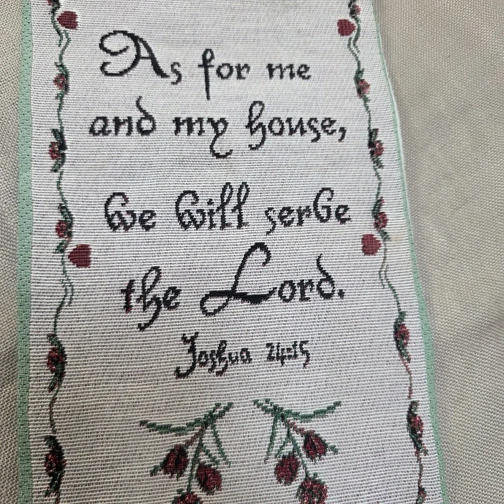 Christian Bible Verse Themed Joshua 24:15 Wall Hanging Flag Cottage Country Farm